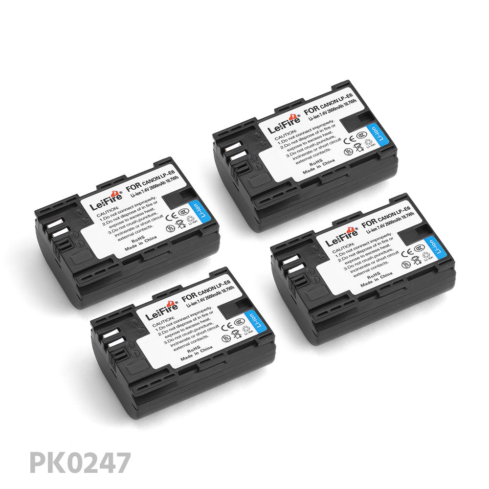 LP-E6 Replacement Battery Dual Charger Bundle Kit Battery - CINEGEARPRO