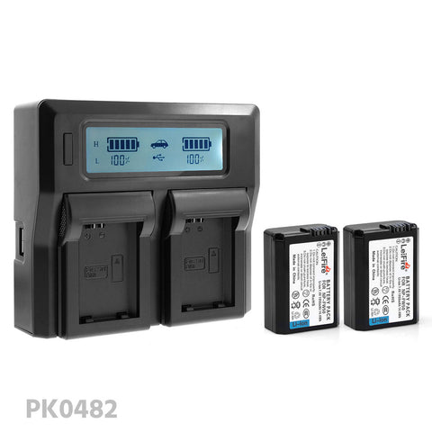 CGPro NP-FW50 Dual Digital Battery Charger w/ LCD Display For NP-FW50