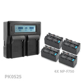 CGPro NP-F Dual Digital Battery Charger w/ LCD Display For NP-F970/750/550