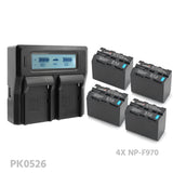 CGPro NP-F Dual Digital Battery Charger w/ LCD Display For NP-F970/750/550