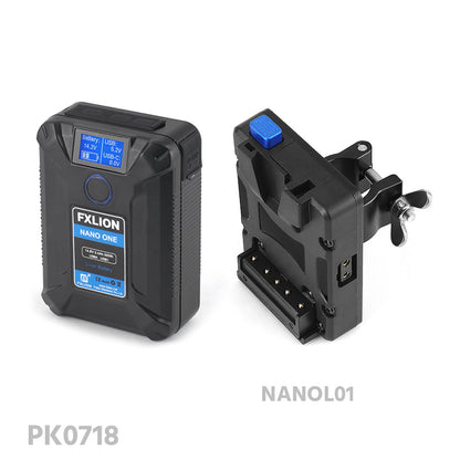 FXLION NANOL01 Nano V-Lock Plate with QR Rod Clamp Fit For 19-22mm Rod Battery Plate - CINEGEARPRO