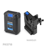 FXLION NANOL01 Nano V-Lock Plate with QR Rod Clamp Fit For 19-22mm Rod Battery Plate - CINEGEARPRO