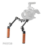 CGPro 15mm Rod Clamp Crossbar With Dual ARRI Rosette Mount Rosette Components - CINEGEARPRO