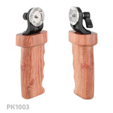 CGPro Wooden Grip With Top ARRI Rosette M6 Thread Connection For DLSR Camera Shoulder Mount Rig Rod Handles - CINEGEARPRO