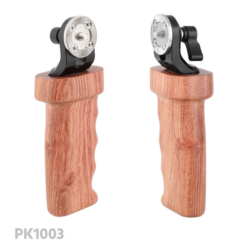 CGPro Wooden Grip With Top ARRI Rosette M6 Thread Connection For DLSR Camera Shoulder Mount Rig