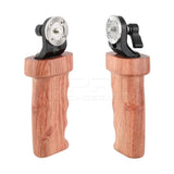 CGPro Wooden Grip With Top ARRI Rosette M6 Thread Connection For DLSR Camera Shoulder Mount Rig Rod Handles - CINEGEARPRO