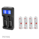 CGPro Double-Slots USB Battery Charger W/ LCD Display for Li-ion/Ni-MH 18650 18350 14500 Batteries