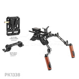 CGPro Pro Camcorder Shoulder Rig With Manfrotto QR Base Plate & ARRI Rosette Dual Handgrip