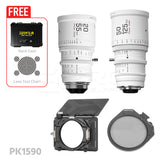 DZOFILM Pictor Zoom Dual Lens Bundle 20-55mm + 50-125mm T2.8 Limited Edition (PL&EF interchangeable Mount, White)