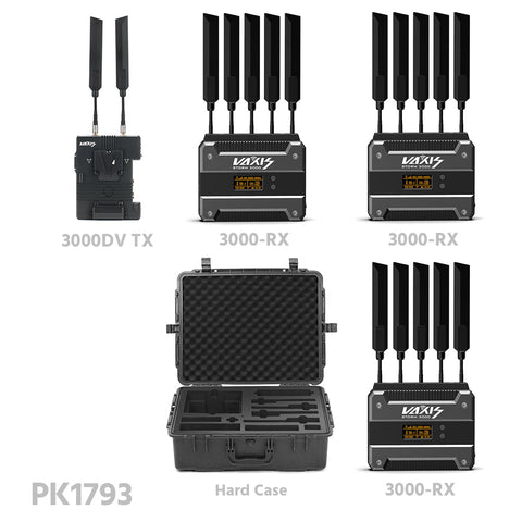 VAXIS Storm 3000DV TX Triple Kit 3G-SDI/HDMI Wireless Transmission System (1000m/3000ft)