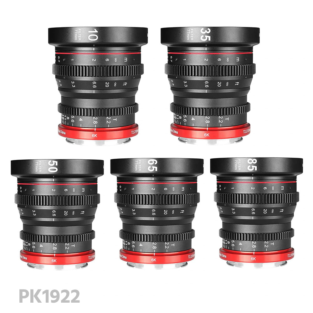 MEIKE Mini Prime Manual Focus Cinema 5 Lens Kit RF Mount