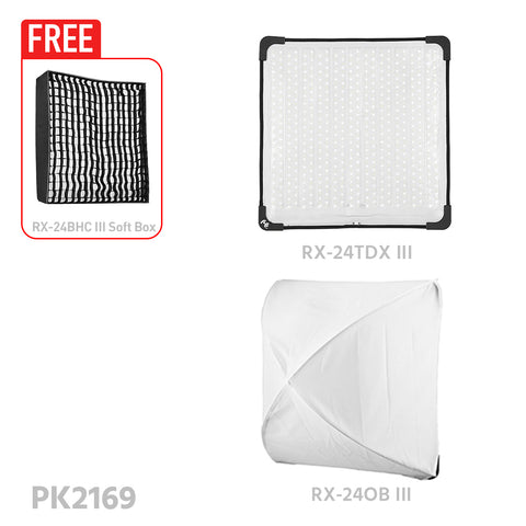 FalconEyes RX-24TDX III 220W Bi-Color Roll-Flex Flexible LED Panel