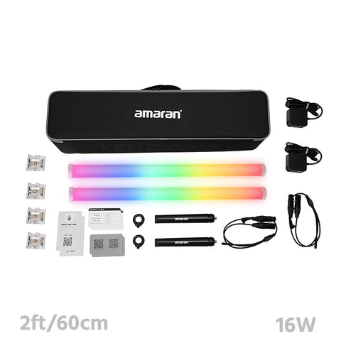 Amaran PT2c 2-Light Kit 2ft/60cm 16W RGBWW Color LED Pixel Tube