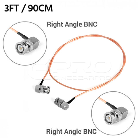 CGPro Ultra Thin Dual Right Angled BNC Male HD-SDI 6G-SDI Cable