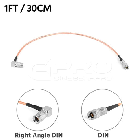 CGPro Ultra Thin Right Angled 1.0/2.3 DIN to DIN HD-SDI 6G-SDI Cable