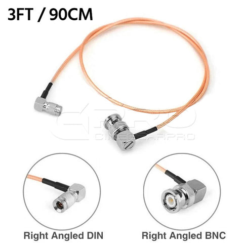 CGPro Ultra Thin Right Angled BNC to Right Angled 1.0/2.3 DIN HD-SDI 6G-SDI Cable