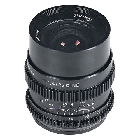 SLR Magic 25mm F1.4 CINE Lens - Sony E / FE Mount (Full Frame)