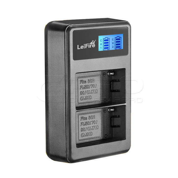 CGPro USB Dual Charger With LCD Display For NP-F550 Battery Charger - CINEGEARPRO