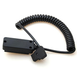 CGPro Coiled Male D-Tap Power Tap to 4 Female D-Tap P-Tap Hub Adapter for Photography Power Power Cable - CINEGEARPRO