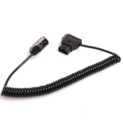 CGPro Coiled D-TAP Male to Male 2 Pin Extension Cable for DSLR Rig Power Cable - CINEGEARPRO