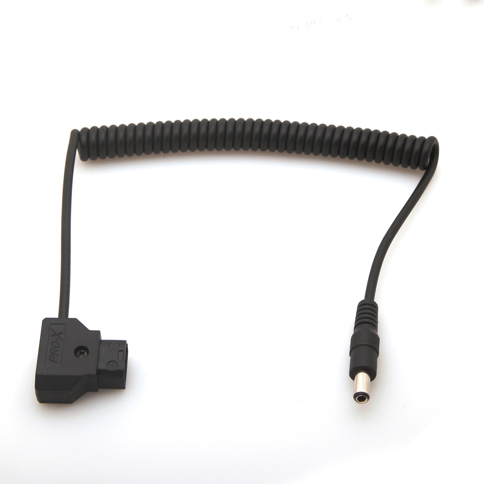 CGPro Coiled D-Tap Male to DC 5.5x2.5mm Cable for DSLR Rig Power V-Mount Anton Battery Power Cable - CINEGEARPRO