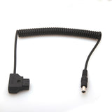 CGPro Coiled D-Tap Male to DC 5.5x2.5mm Cable for DSLR Rig Power V-Mount Anton Battery Power Cable - CINEGEARPRO
