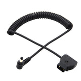 CGPro Coiled D-Tap Male to Right Angle DC 5.5x2.5mm Cable for DSLR Rig Power V-Mount Anton Battery Power Cable - CINEGEARPRO