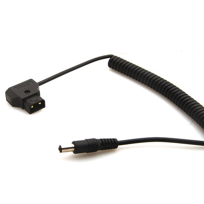 CGPro Coiled D-Tap Male to DC 5.5x2.5mm Cable for DSLR Rig Power V-Mount Anton Battery Power Cable - CINEGEARPRO