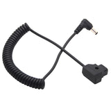 CGPro Coiled D-Tap Male to Right Angle DC 5.5x2.5mm Cable for DSLR Rig Power V-Mount Anton Battery Power Cable - CINEGEARPRO