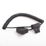 CGPro Coiled D-TAP Male to Female 2 Pin Extension Cable for DSLR Rig Power Cable - CINEGEARPRO