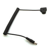 CGPro Coiled D-Tap Male to DC 5.5x2.5mm Cable for DSLR Rig Power V-Mount Anton Battery Power Cable - CINEGEARPRO