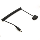 CGPro Coiled D-Tap Male to DC 5.5x2.5mm Cable for DSLR Rig Power V-Mount Anton Battery Power Cable - CINEGEARPRO