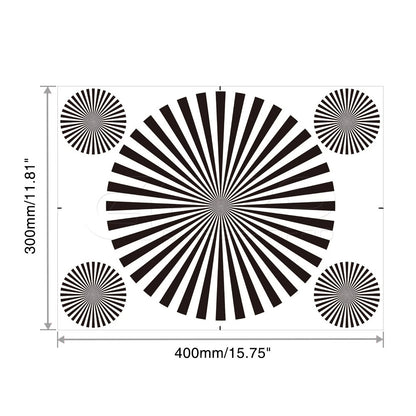 Lens Backfocus Test Chart 400x300mm 36 cycles with corner stars