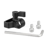 CGPro Flexible 15mm Single Rod Clamp Adapter With 1/4"-20 Mounting Groove (Black Knob) Clamp - CINEGEARPRO
