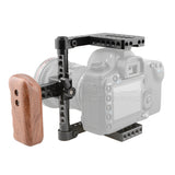 CGPro Compact Camera Half Cage Rig With NATO Left Handle Wooden Grip Rig/Kits - CINEGEARPRO