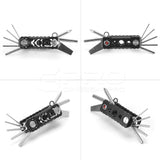Vlogger Folding Screwdriver and Hex Key Utility Multi Tool (Black)
