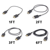 CGPro Hyper-Thin Super Flexible HDMI Cable A Male to A Male (1FT/2FT/3FT/6FT) HDMI Cable - CINEGEARPRO
