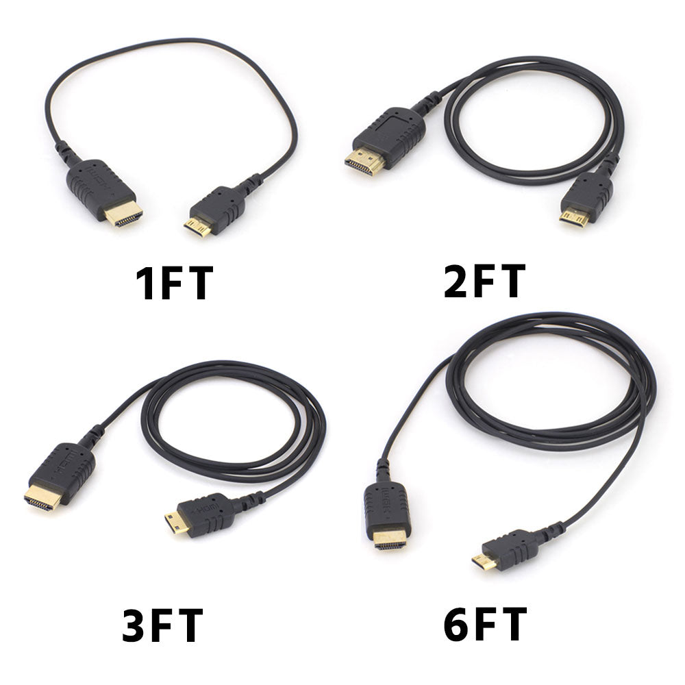 CGPro Hyper-Thin Super Flexible HDMI Cable A Male to C Male (1FT/2FT/3FT/6FT) HDMI Cable - CINEGEARPRO