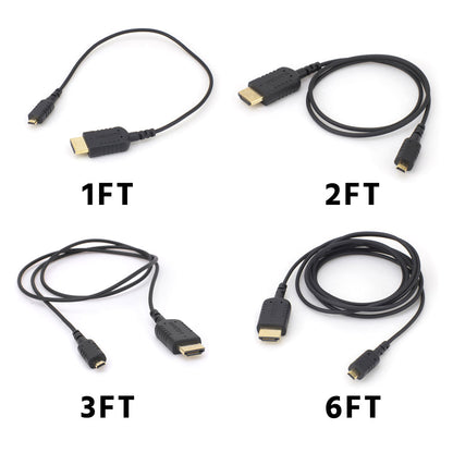 CGPro Hyper-Thin Super Flexible HDMI Cable A Male to D Male (1FT/2FT/3FT/6FT) HDMI Cable - CINEGEARPRO