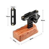 CGPro Mini Wooden Handle Grip with NATO Clamp NATO Handles - CINEGEARPRO