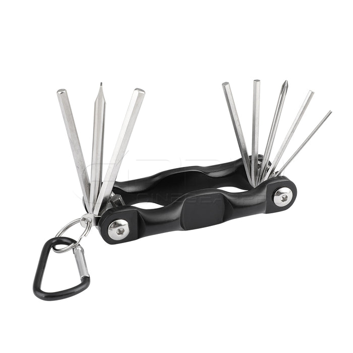 CGPro Multi-purpose 8 in 1 Allen Wrench Hex Key Set Screwdriver Tool Kit Foldable Portable For Photographic Accessories Assembly Other Accessories - CINEGEARPRO