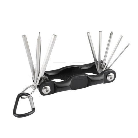 CGPro Multi-purpose 8 in 1 Allen Wrench Hex Key Set Screwdriver Tool Kit Foldable Portable For Photographic Accessories Assembly
