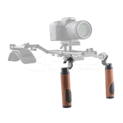 CGPro ARRI Rosette Leather Dual Handgrip Rosette Handles - CINEGEARPRO