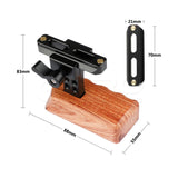 CGPro Mini Wooden Handle Grip with NATO Clamp NATO Handles - CINEGEARPRO