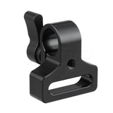 CGPro Flexible 15mm Single Rod Clamp Adapter With 1/4"-20 Mounting Groove (Black Knob) Clamp - CINEGEARPRO