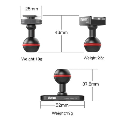 Vlogger Ultra Arm Ball Kit For VIPER Magic Arm With Cold Shoe Mount and Adapter Articulated Arms - CINEGEARPRO