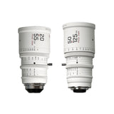 DZOFILM Pictor Zoom Dual Lens Bundle 20-55mm + 50-125mm T2.8 Limited Edition (PL&EF interchangeable Mount, White)