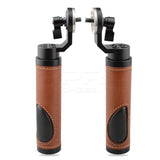 CGPro ARRI Rosette Leather Dual Handgrip Rosette Handles - CINEGEARPRO