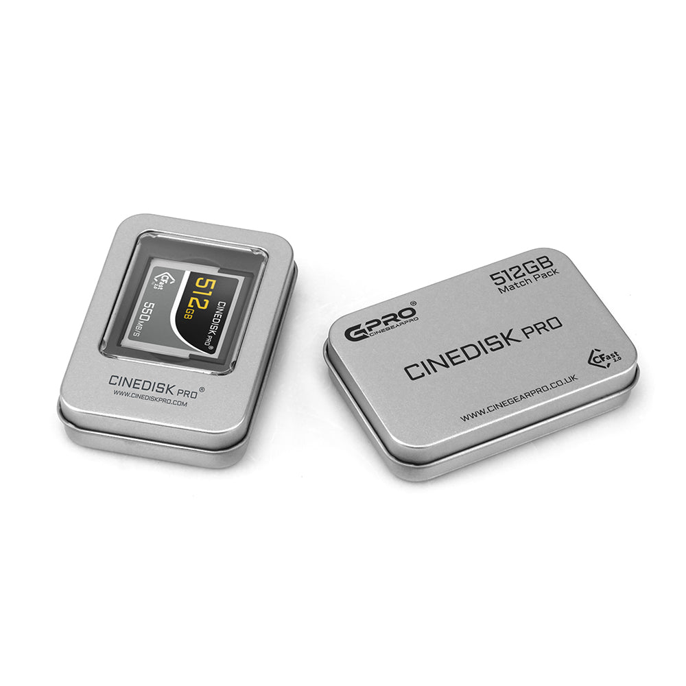 CINEDISKPRO CFast 2.0 Memory Card 4K RAW 512GB