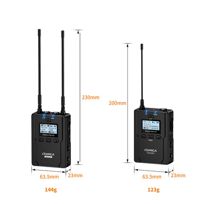 COMICA CVM-WM200 PRO UHF Metal Dual-channel Wireless Microphone
